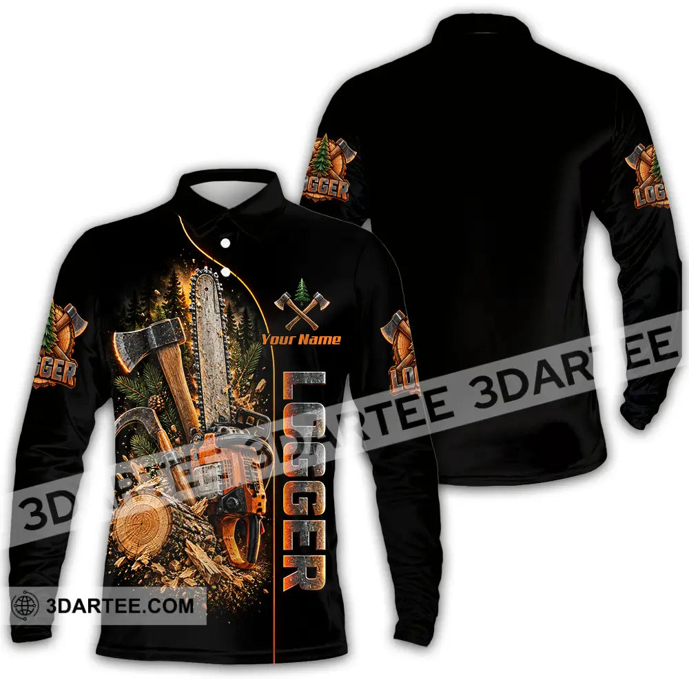 Unisex Shirt - Custom Logger Shirt - Long Sleeve Polo / S - T-shirt