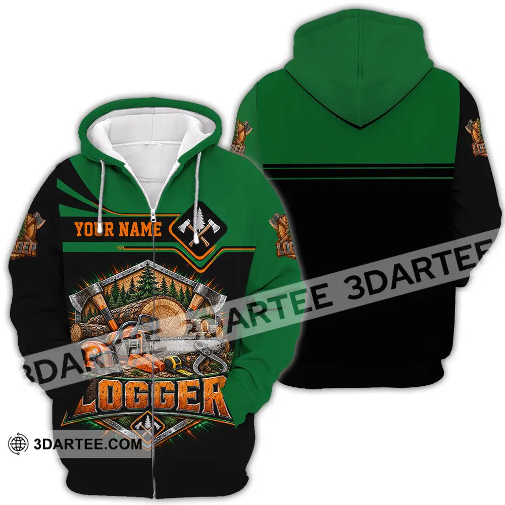 Unisex Shirt - Custom Logger Shirt - Zipper Hoodie / S - T-shirt