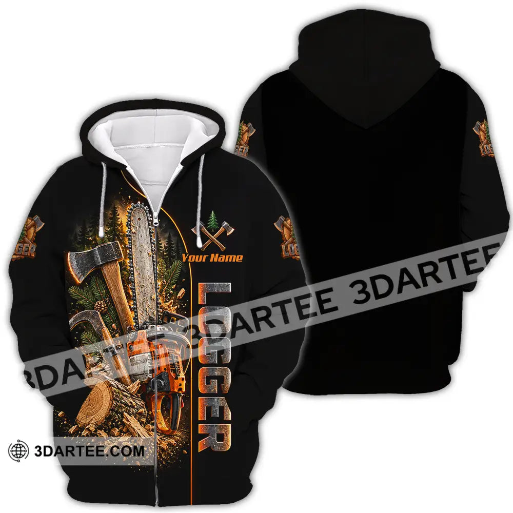 Unisex Shirt - Custom Logger Shirt - Zipper Hoodie / S - T-shirt