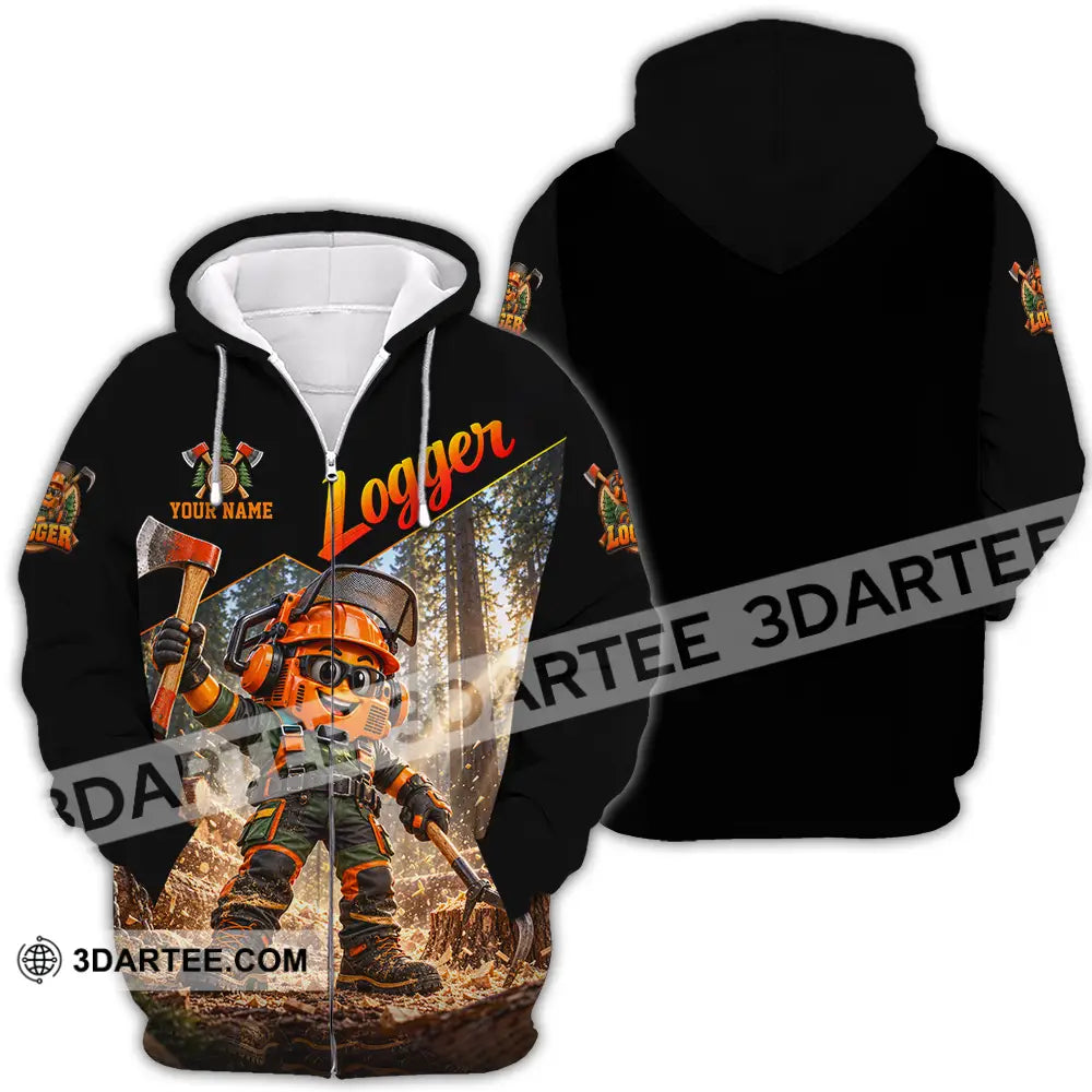 Unisex Shirt - Custom Logger Shirt - Zipper Hoodie / S - T-shirt