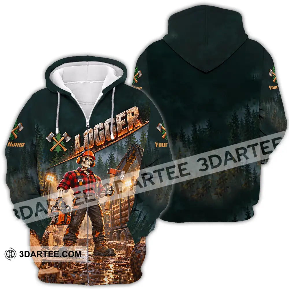 Unisex Shirt - Custom Logger Shirt - Zipper Hoodie / S - T-shirt