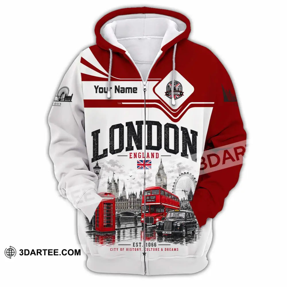 Unisex Shirt - Custom London Shirt - Zipper Hoodie / S - T-shirt