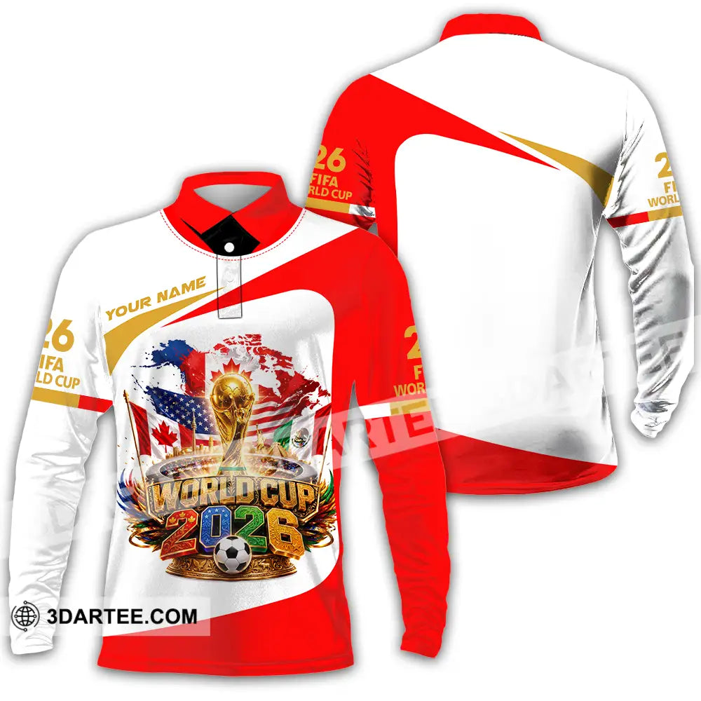 Unisex Shirt - Custom World Cup 2026 Shirt - Long Sleeve Polo / S - T-shirt