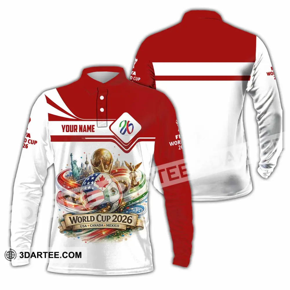 Unisex Shirt - Custom World Cup 2026 Shirt - Long Sleeve Polo / S - T-shirt