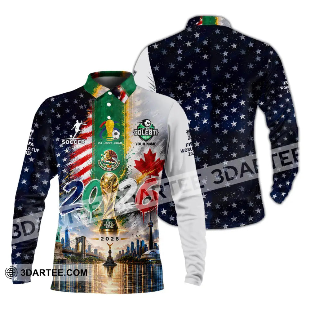 Unisex Shirt - Custom World Cup 2026 Shirt - Long Sleeve Polo / S - T-shirt