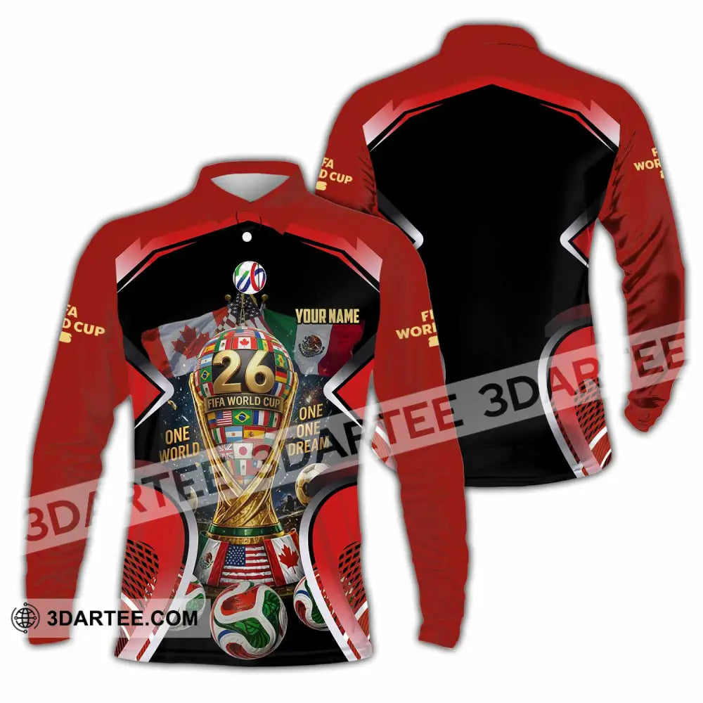 Unisex Shirt - Custom World Cup 2026 Shirt - Long Sleeve Polo / S - T-shirt
