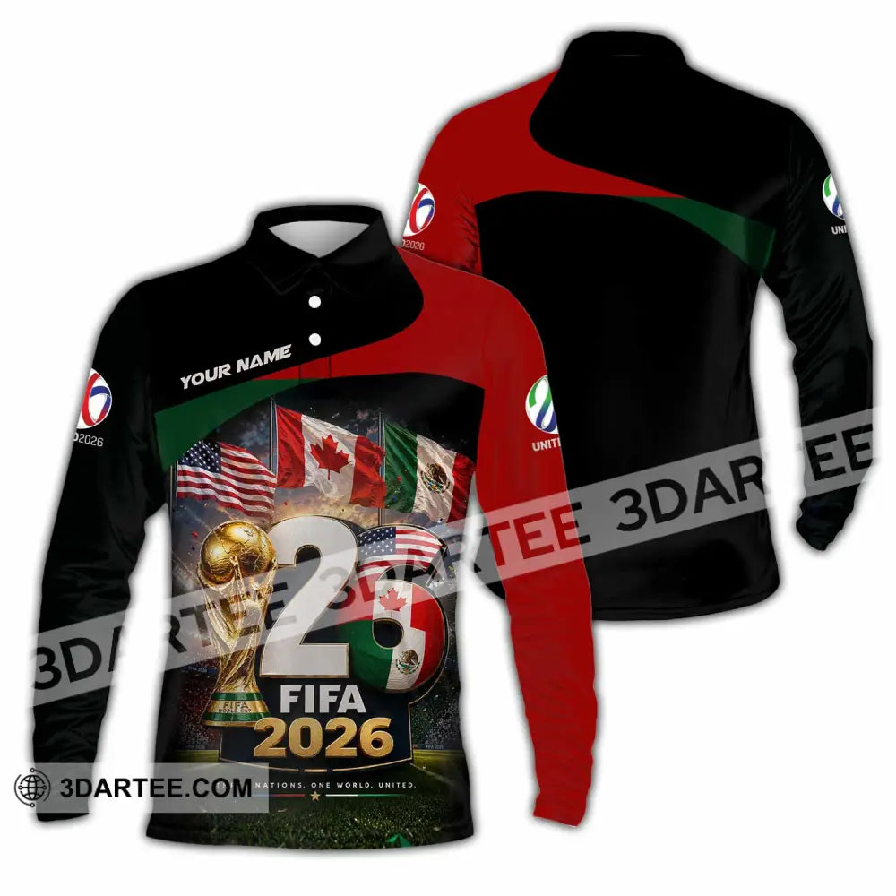 Unisex Shirt - Custom World Cup 2026 Shirt - Long Sleeve Polo / S - T-shirt