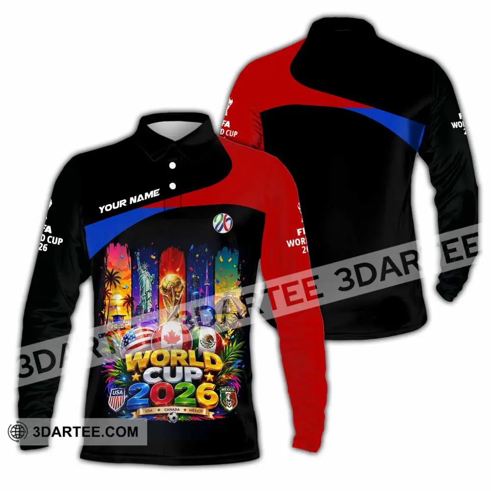 Unisex Shirt - Custom World Cup 2026 Shirt - Long Sleeve Polo / S - T-shirt