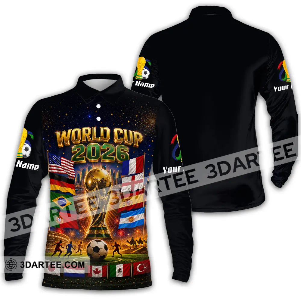 Unisex Shirt - Custom World Cup 2026 Shirt - Long Sleeve Polo / S - T-shirt
