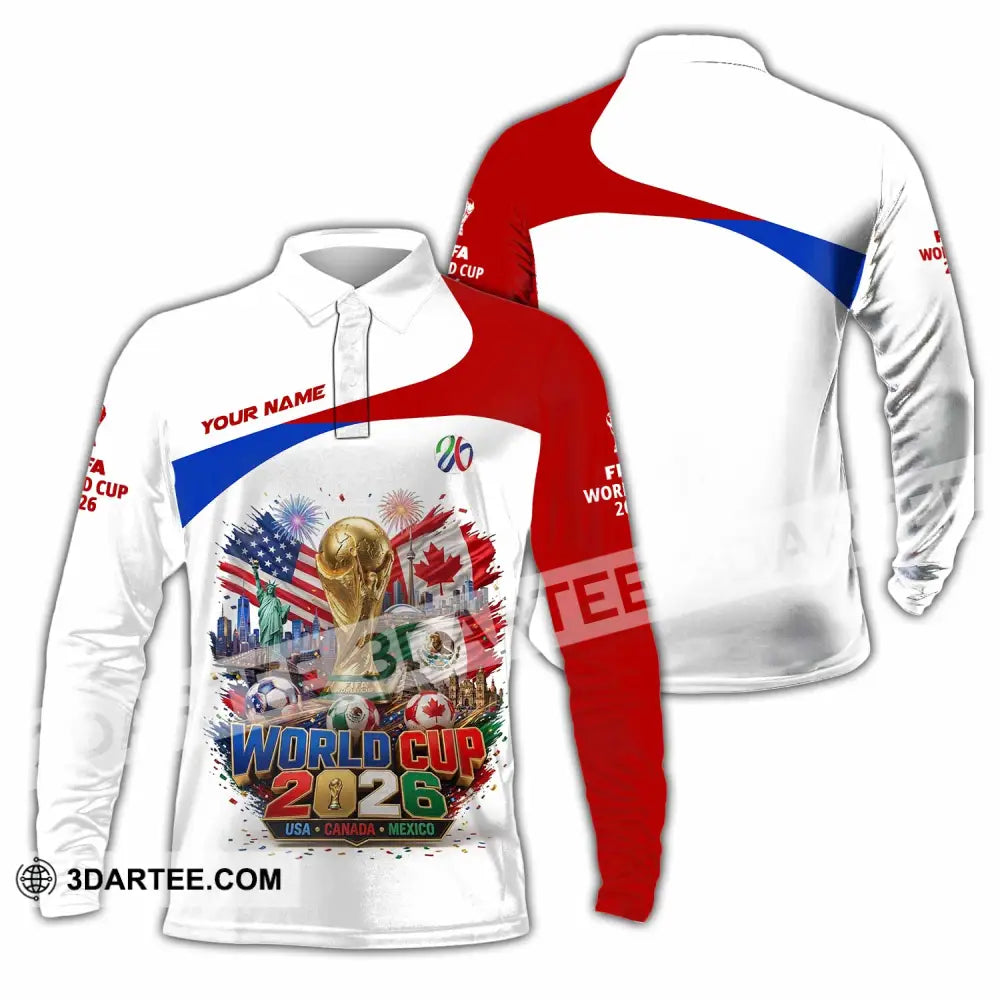 Unisex Shirt - Custom World Cup 2026 Shirt - Long Sleeve Polo / S - T-shirt