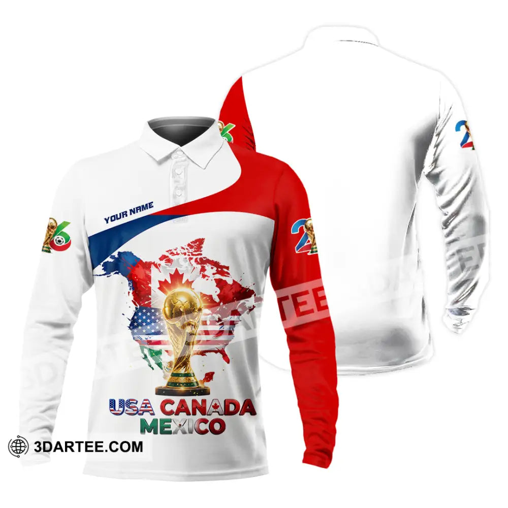 Unisex Shirt - Custom World Cup 2026 Shirt - Long Sleeve Polo / S - T-shirt