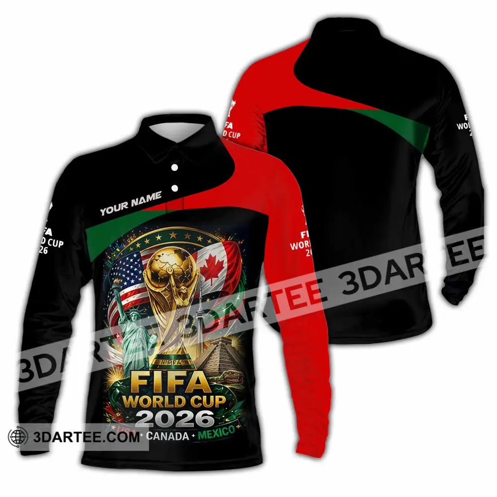 Unisex Shirt - Custom World Cup 2026 Shirt - Long Sleeve Polo / S - T-shirt