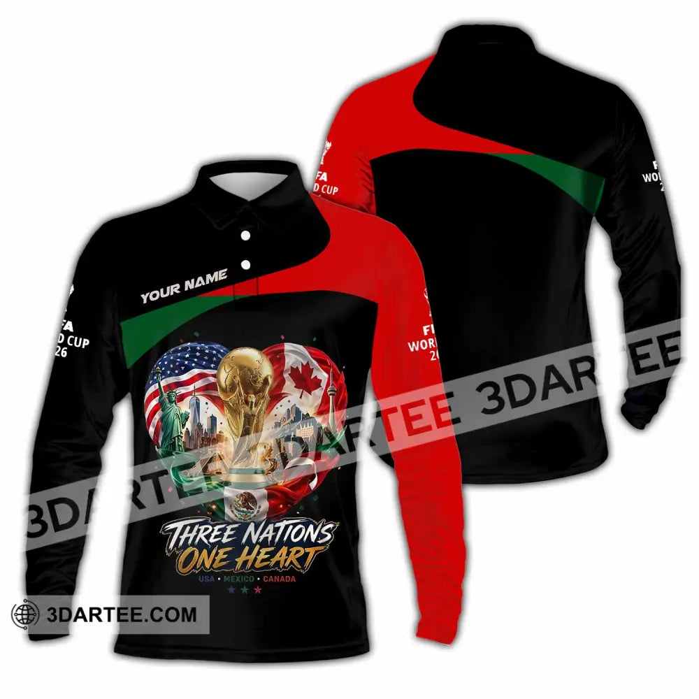 Unisex Shirt - Custom World Cup 2026 Shirt - Long Sleeve Polo / S - T-shirt