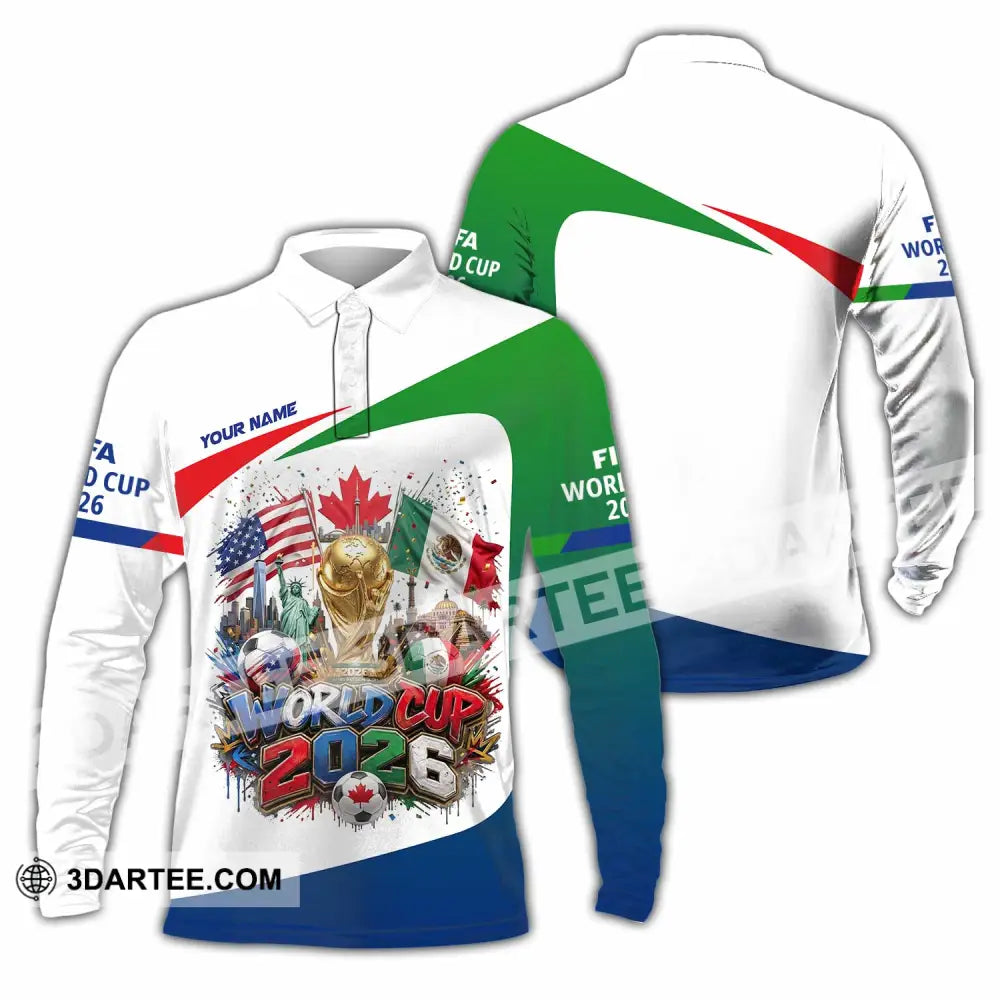 Unisex Shirt - Custom World Cup 2026 Shirt - Long Sleeve Polo / S - T-shirt