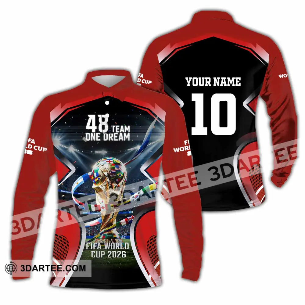 Unisex Shirt - Custom World Cup 2026 Shirt - Long Sleeve Polo / S - T-shirt