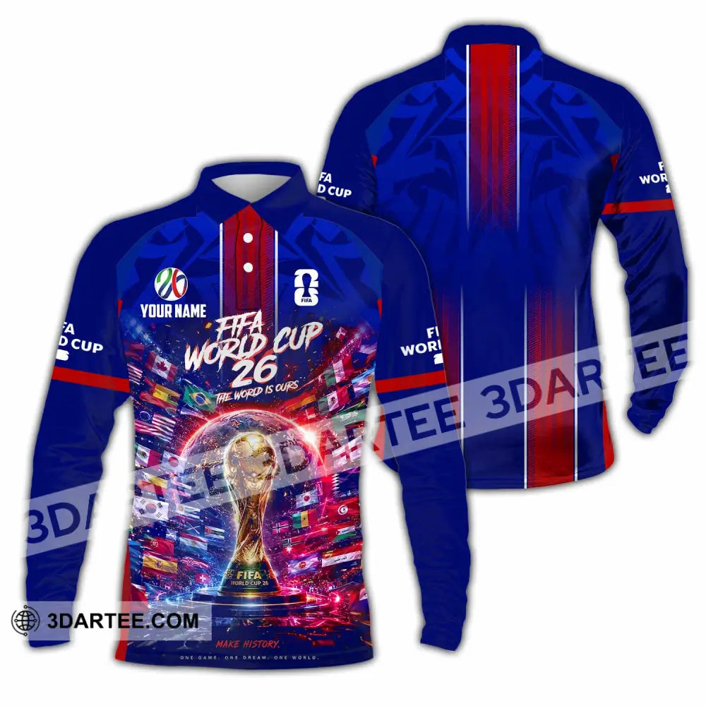Unisex Shirt - Custom World Cup 2026 Shirt - Long Sleeve Polo / S - T-shirt