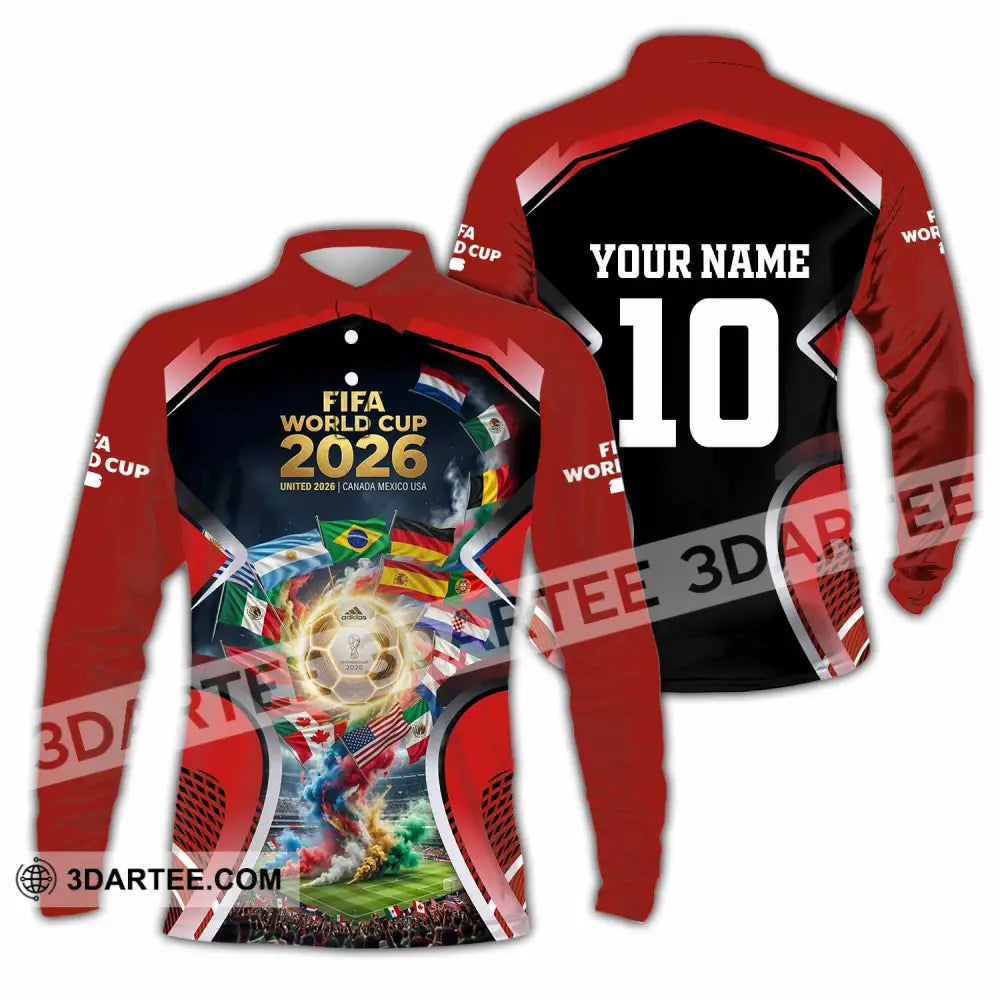 Unisex Shirt - Custom World Cup 2026 Shirt - Long Sleeve Polo / S - T-shirt