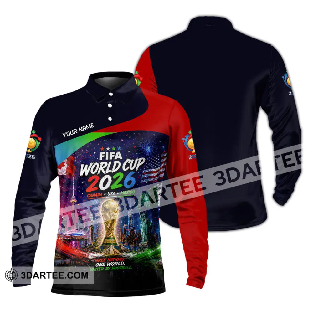 Unisex Shirt - Custom World Cup 2026 Shirt - Long Sleeve Polo / S - T-shirt