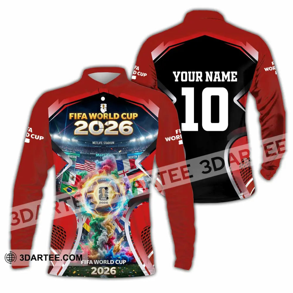 Unisex Shirt - Custom World Cup 2026 Shirt - Long Sleeve Polo / S - T-shirt