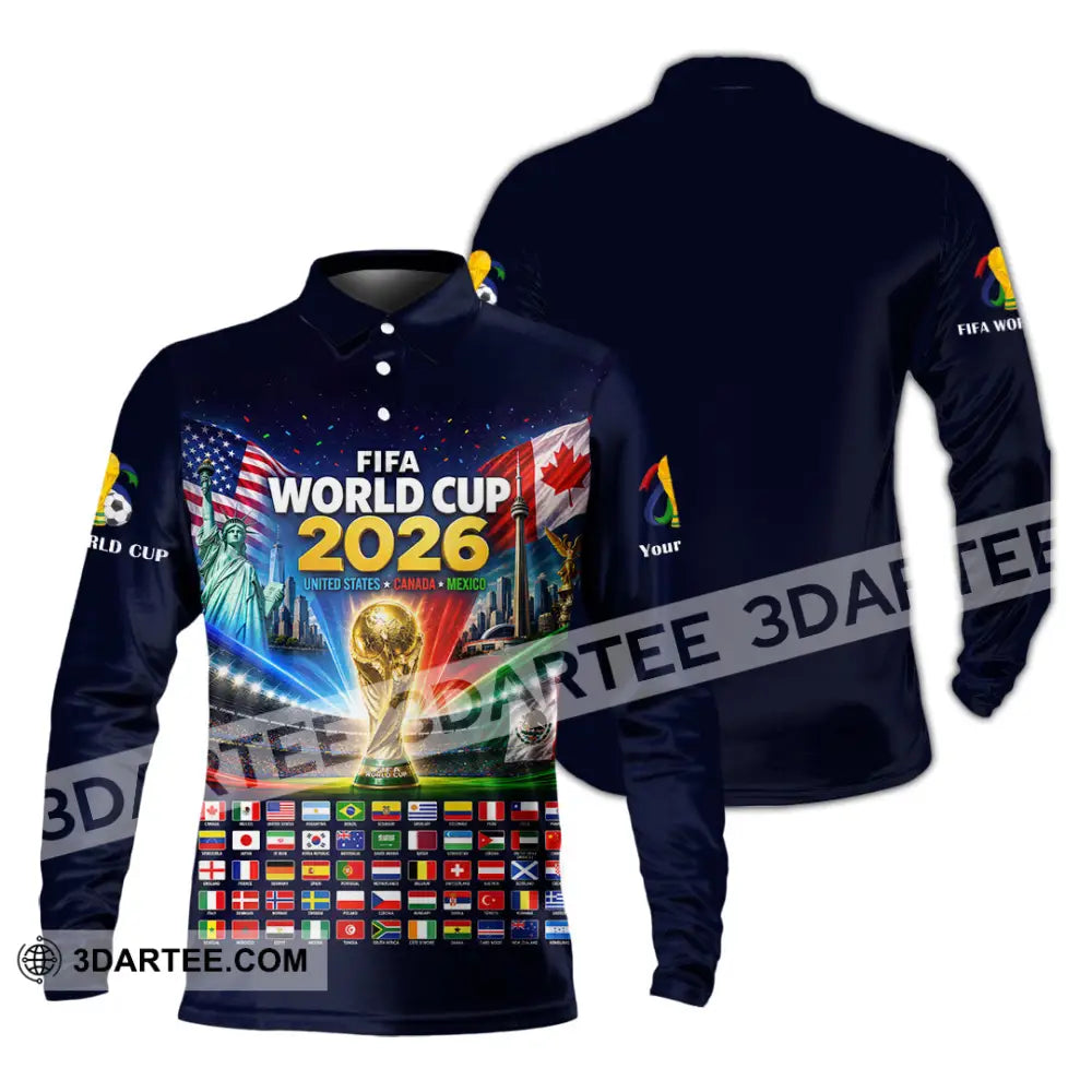 Unisex Shirt - Custom World Cup 2026 Shirt - Long Sleeve Polo / S - T-shirt