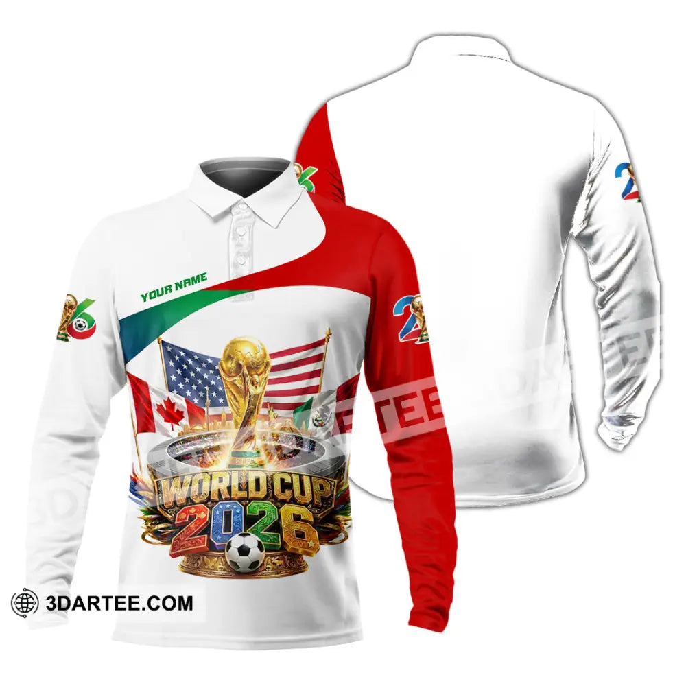 Unisex Shirt - Custom World Cup 2026 Shirt - Long Sleeve Polo / S - T-shirt