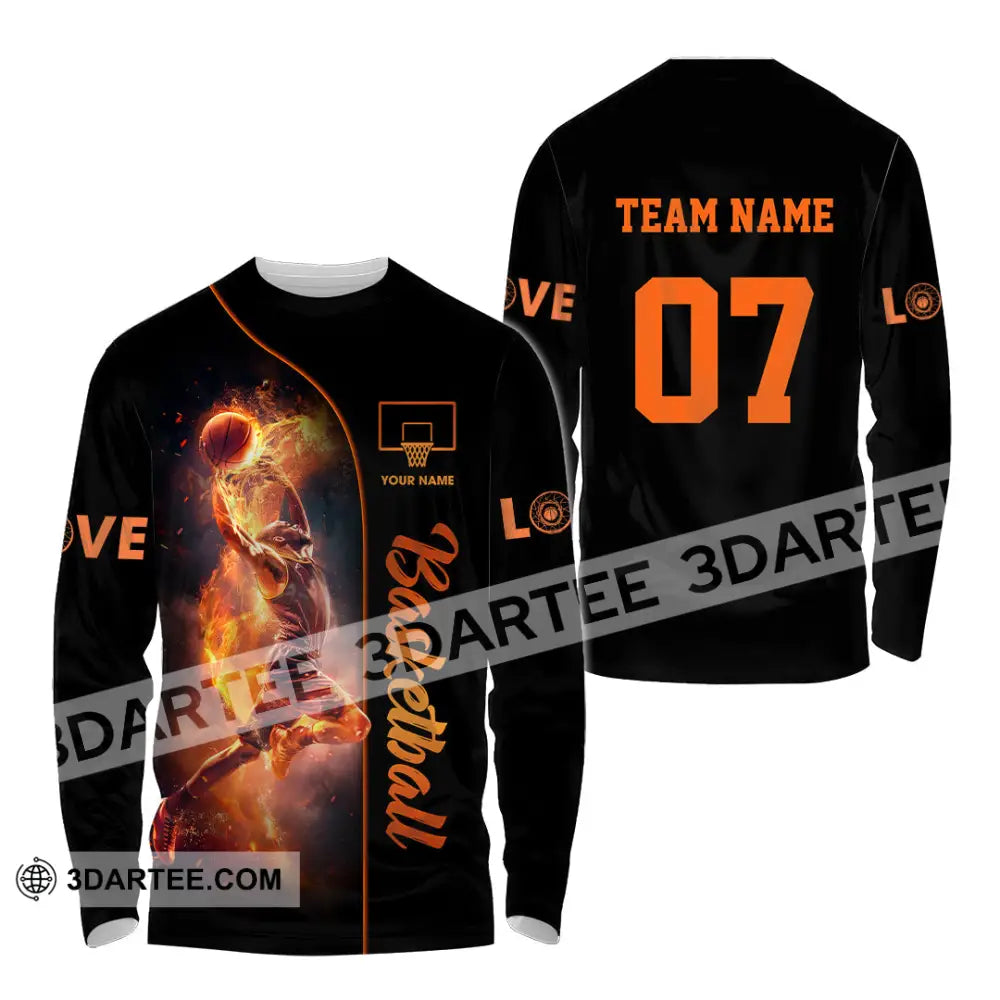 Unisex Shirt - Custom Love Basketball Shirt Long Sleeve Shirt / S T-shirt