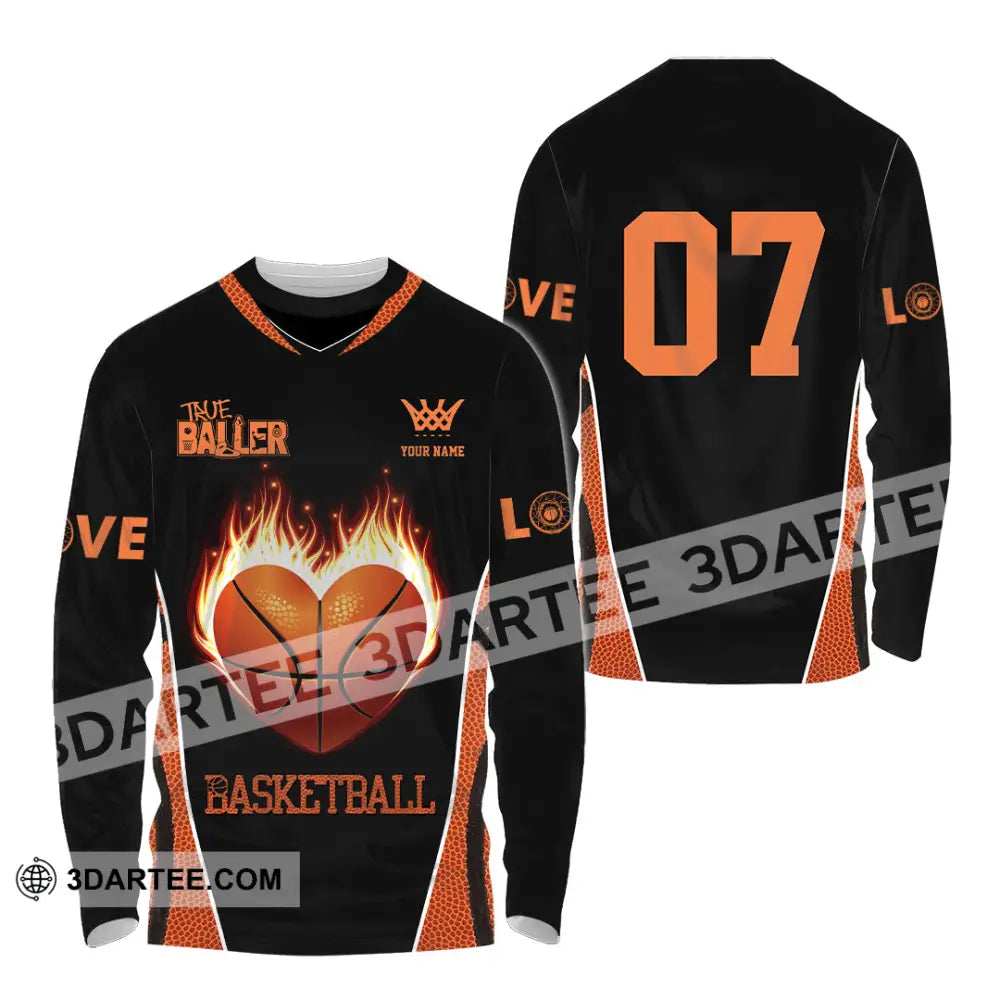 Unisex Shirt - Custom Love Basketball Shirt Long Sleeve Shirt / S T-shirt