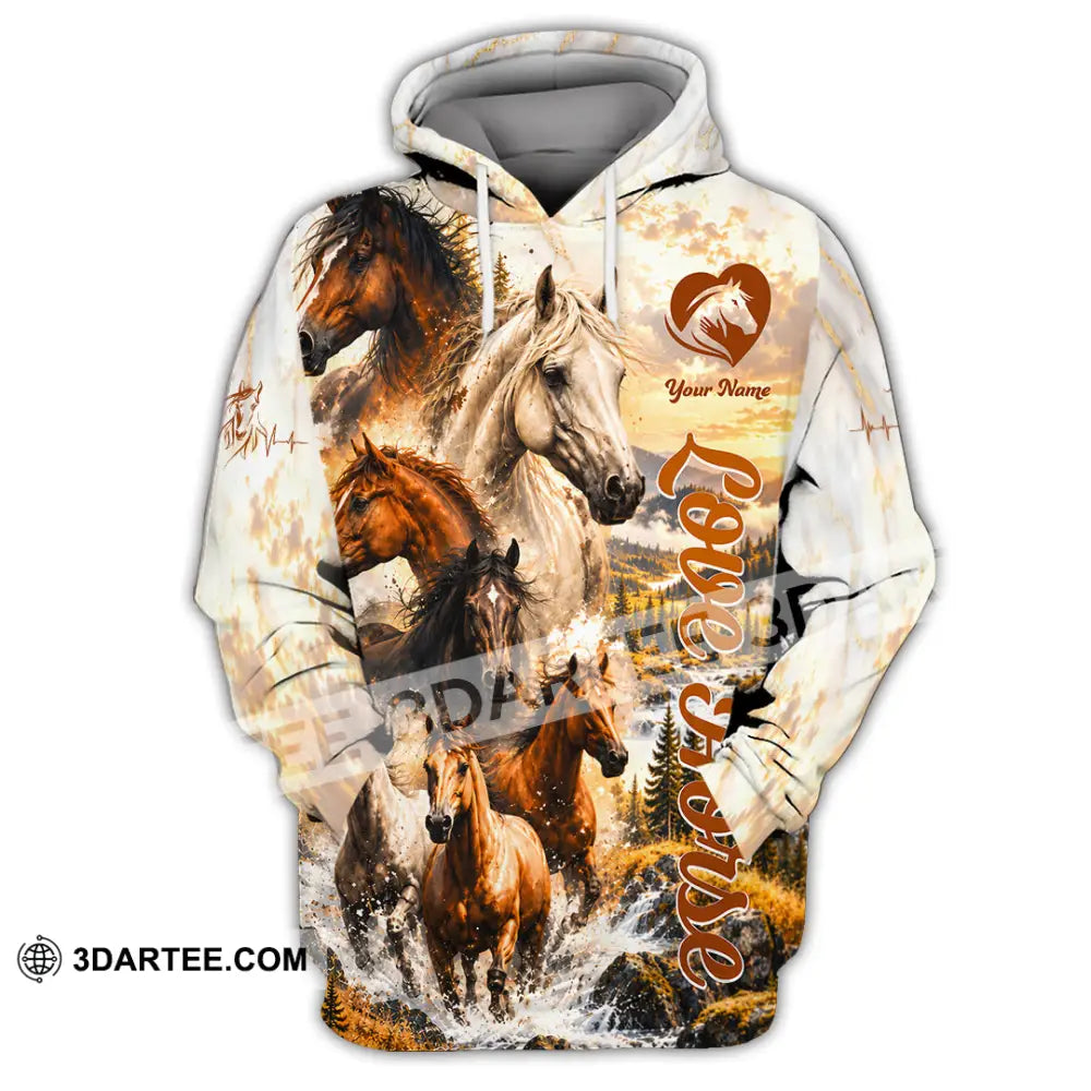 Unisex Shirt - Custom Love Horse Shirt - Hoodie / S - T-shirt
