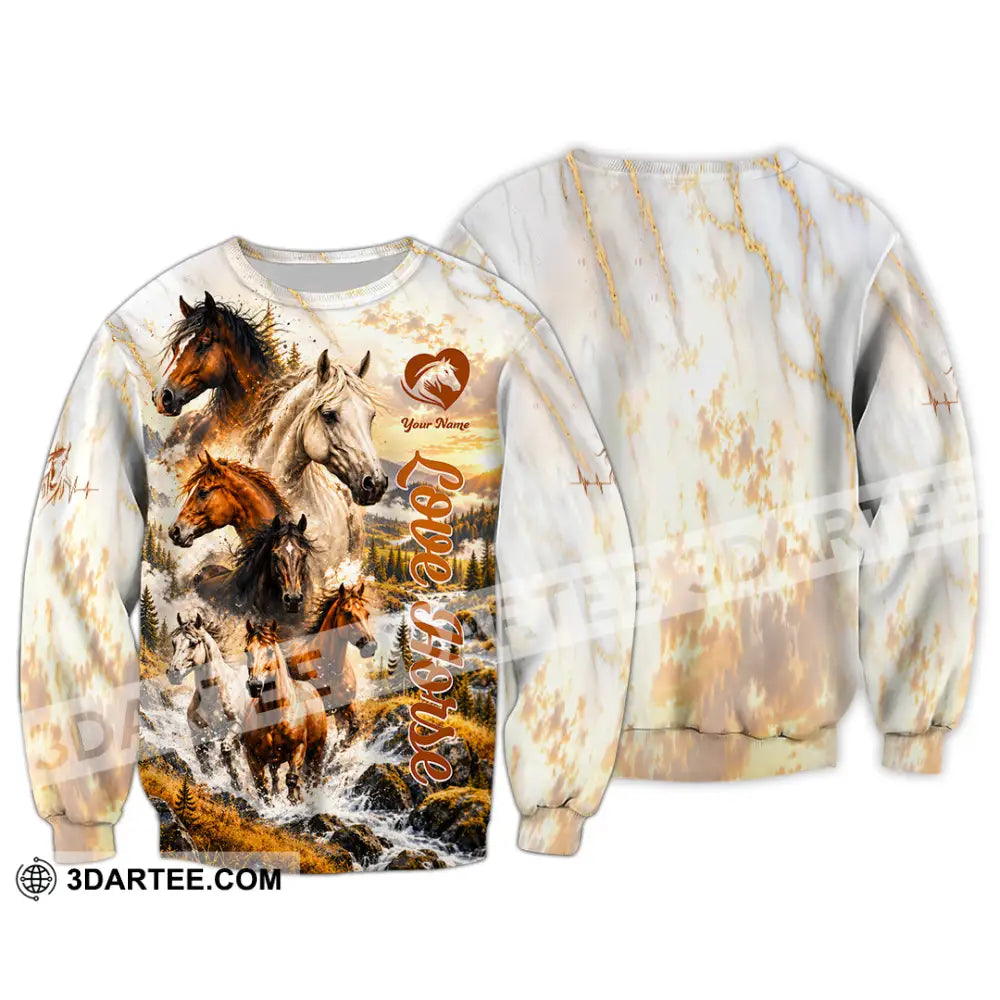 Unisex Shirt - Custom Love Horse Shirt - Long Sleeve / S - T-shirt