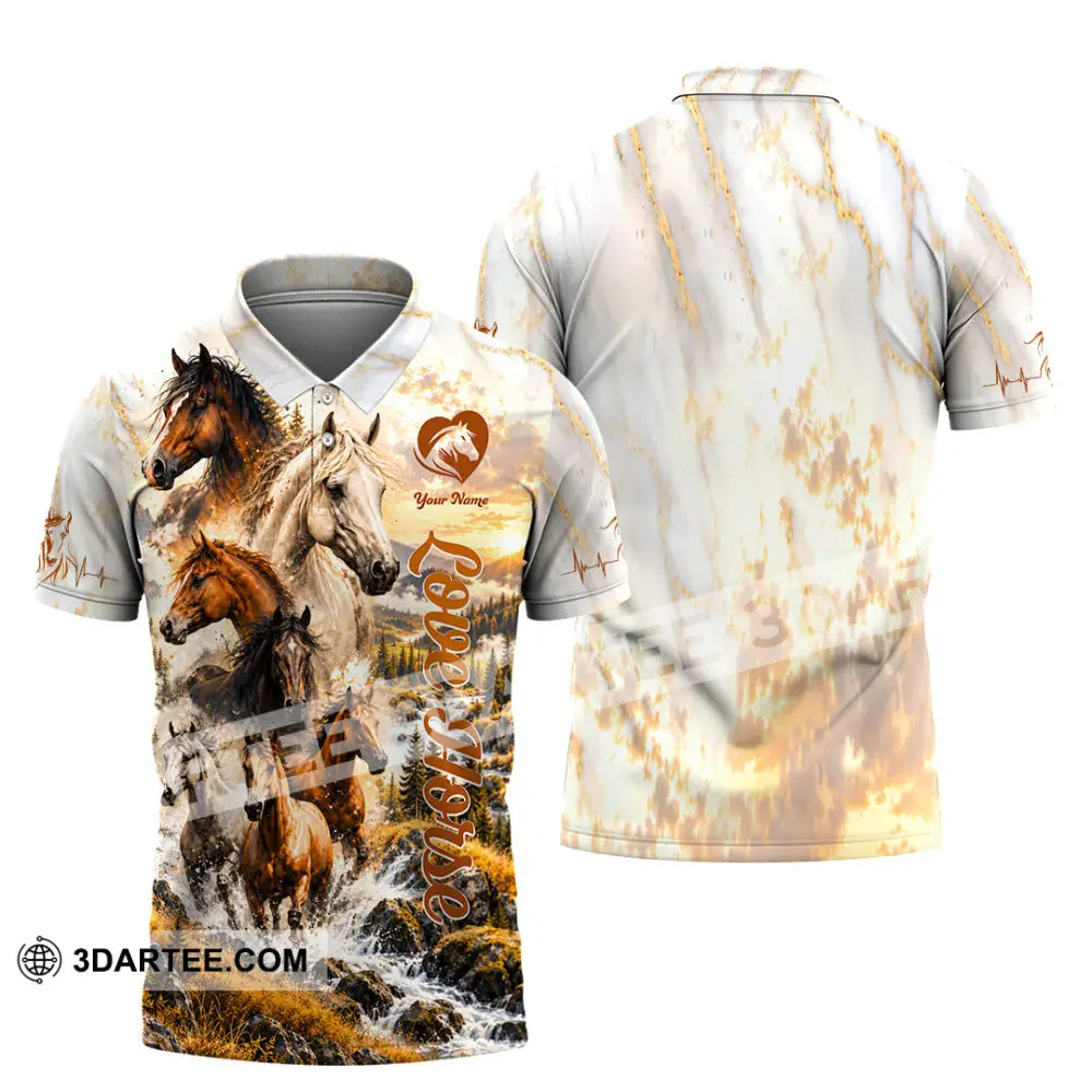 Unisex Shirt - Custom Love Horse Shirt - Polo Shirt / S - T-shirt