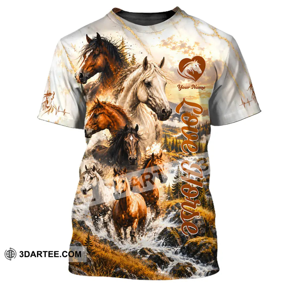 Unisex Shirt - Custom Love Horse Shirt - T-Shirt / S - T-shirt