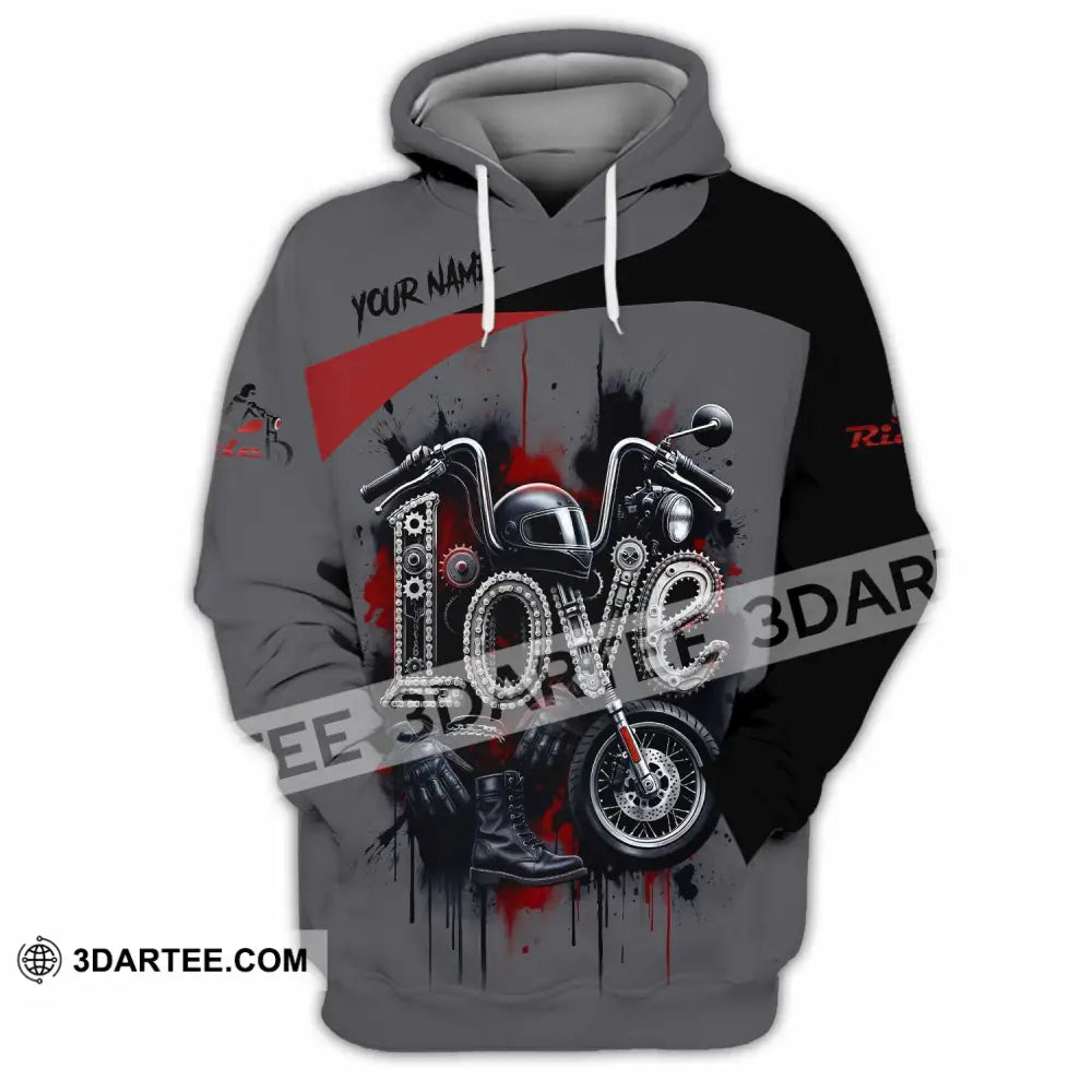 Unisex Shirt - Custom Love Rider 3D Shirt - Hoodie / S - T-shirt