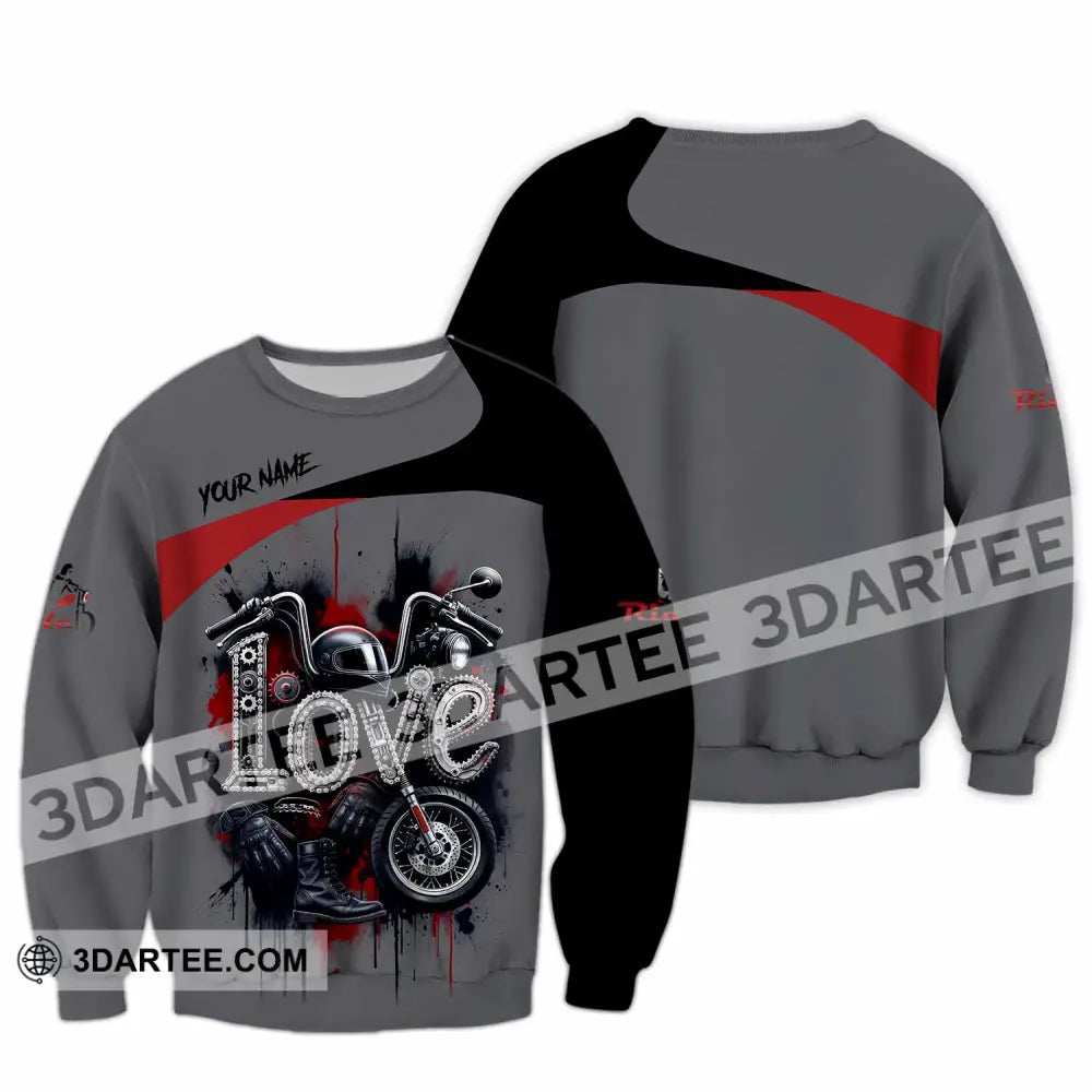 Unisex Shirt - Custom Love Rider 3D Shirt - Long Sleeve / S - T-shirt