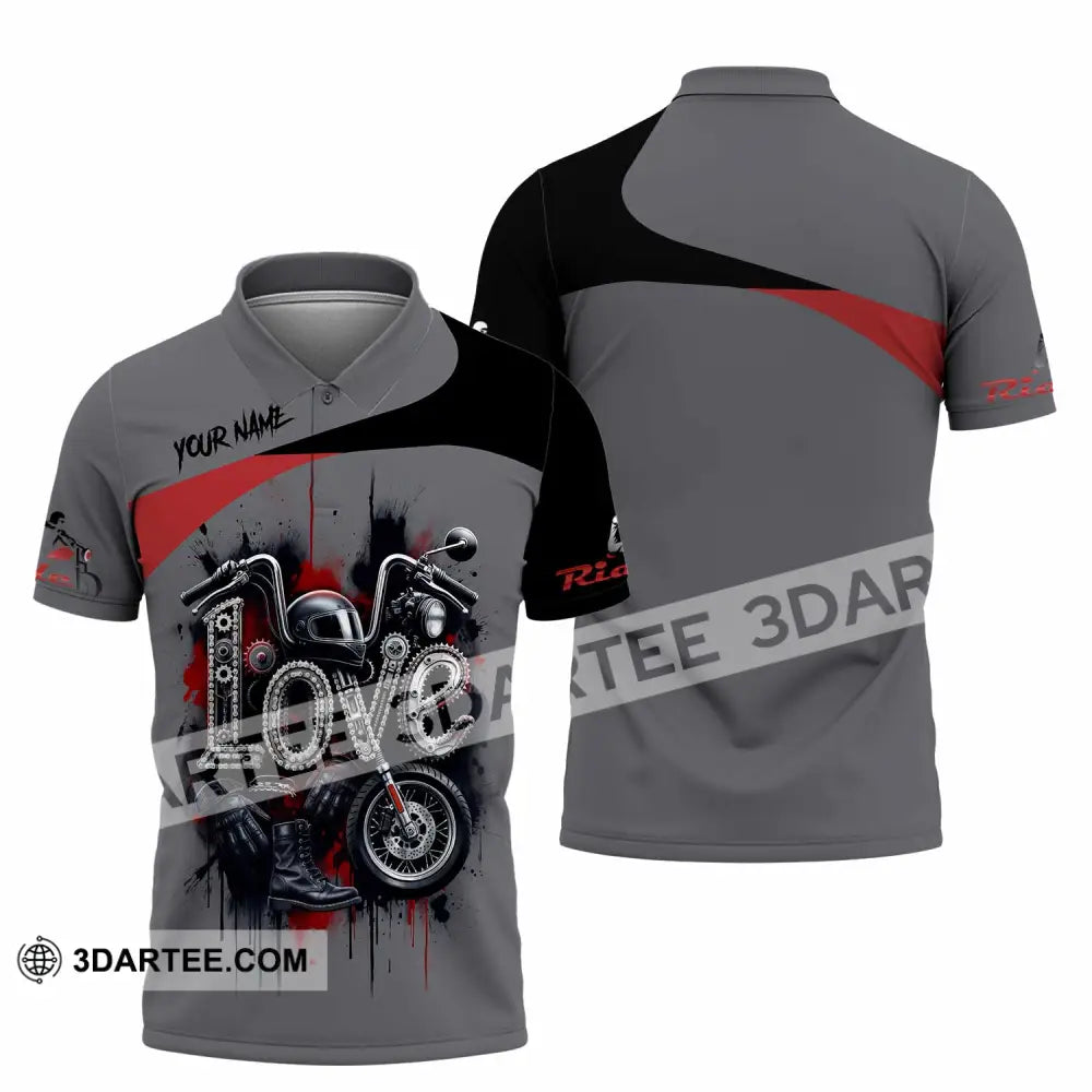 Unisex Shirt - Custom Love Rider 3D Shirt - Polo Shirt / S - T-shirt