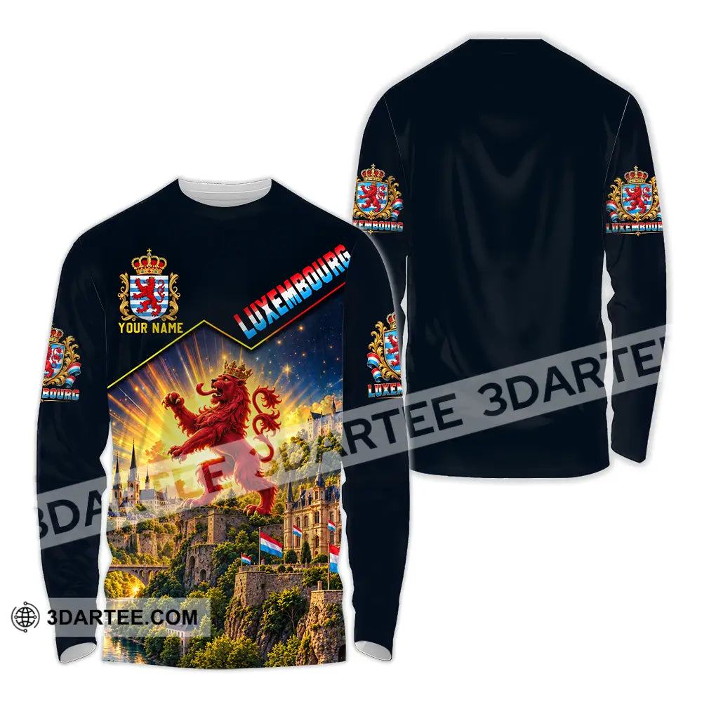Unisex Shirt - Custom Luxembourg Shirt - Long Sleeve Shirt / S - T-shirt