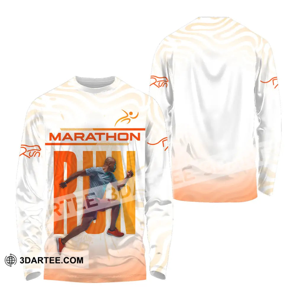 Unisex Shirt - Custom Marathon 3D Shirt Long Sleeve Shirt / S T-shirt