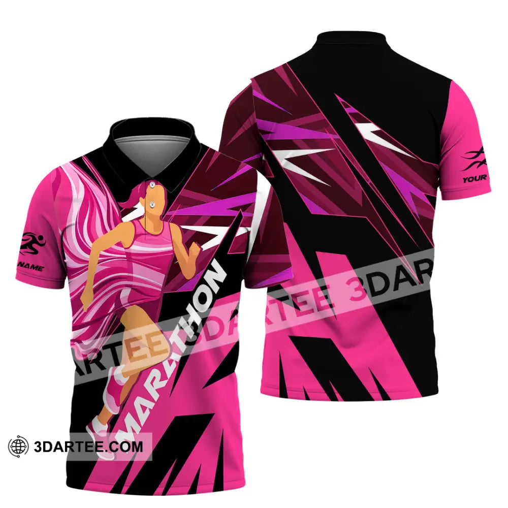 Unisex Shirt - Custom Marathon 3D Shirt Polo Shirt / S T-shirt