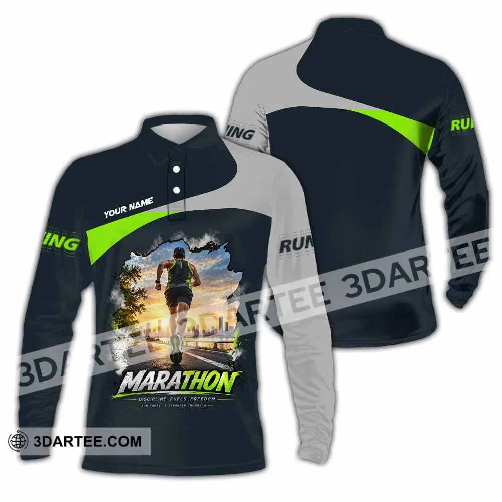 Unisex Shirt - Custom Marathon Shirt - Long Sleeve Polo / S - T-shirt