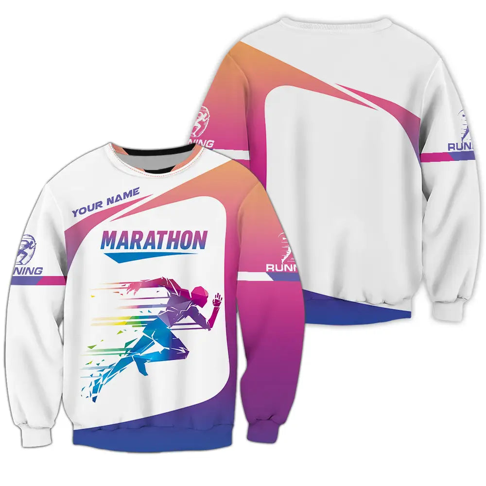 Unisex Shirt - Custom Marathon Running Lover Sport Shirt Long Sleeve / S T-shirt