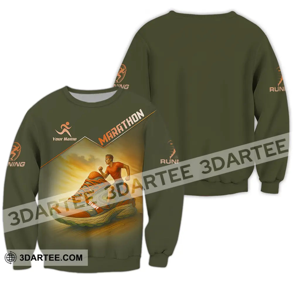 Unisex Shirt - Custom Marathon Running Lover Sport Shirt Long Sleeve / S T-shirt