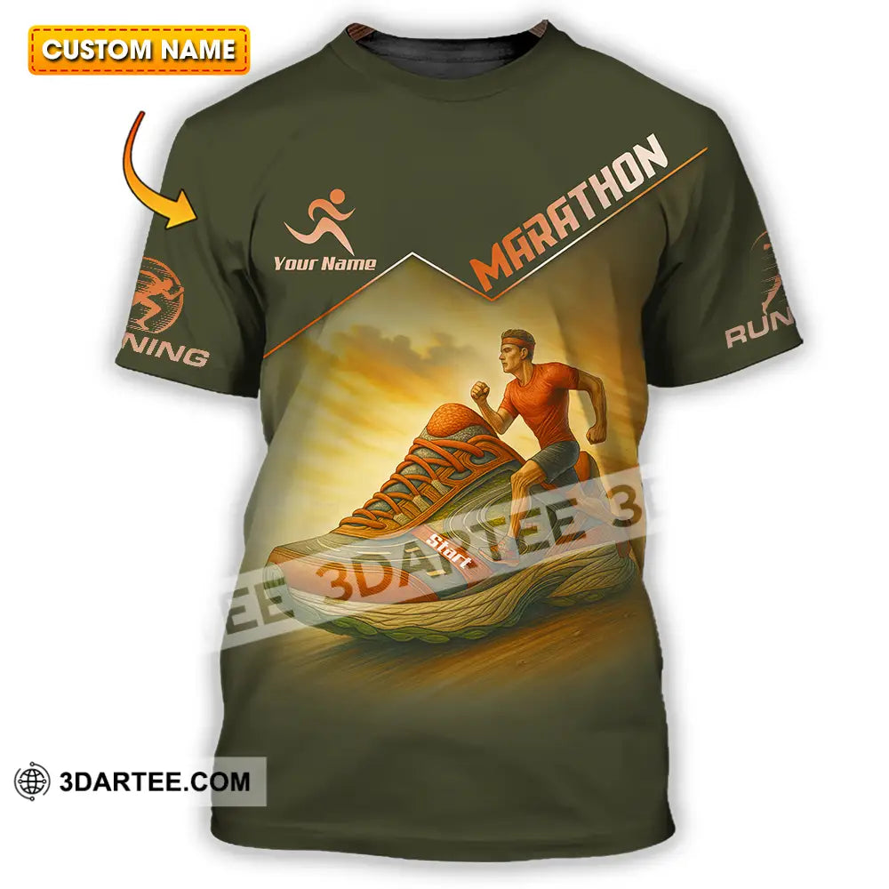 Unisex Shirt - Custom Marathon Running Lover Sport Shirt T-shirt