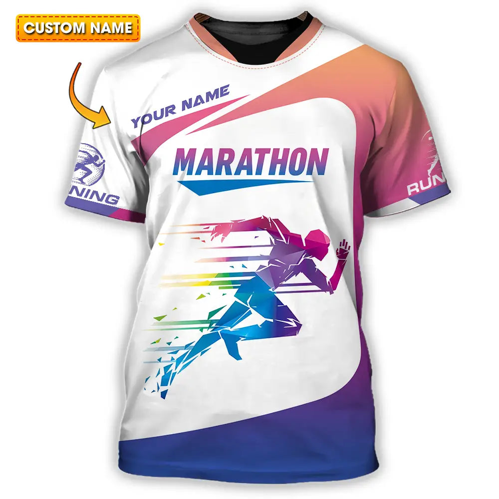 Unisex Shirt - Custom Marathon Running Lover Sport Shirt T-shirt