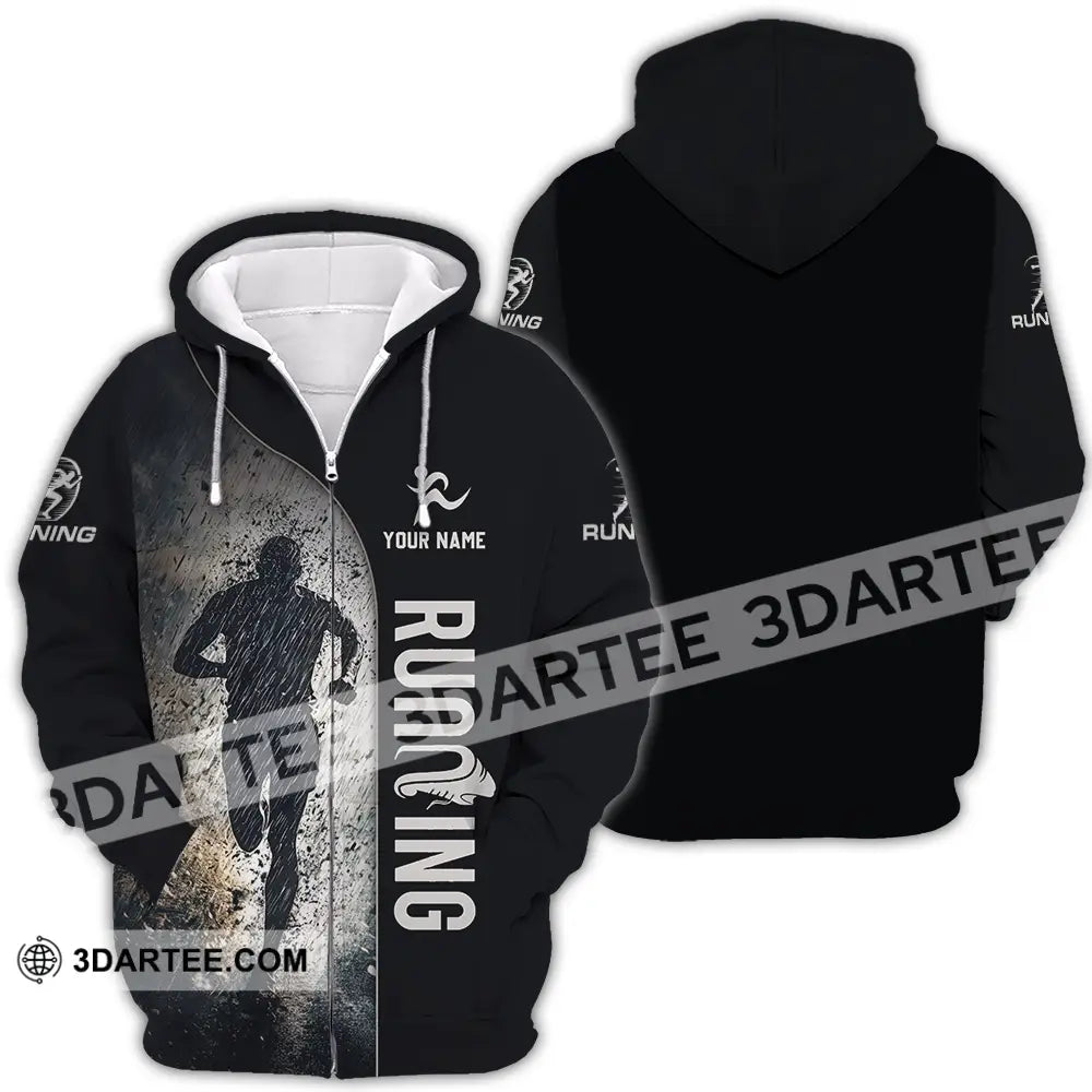 Unisex Shirt - Custom Marathon Running Lover Sport Shirt Zipper Hoodie / S T-shirt