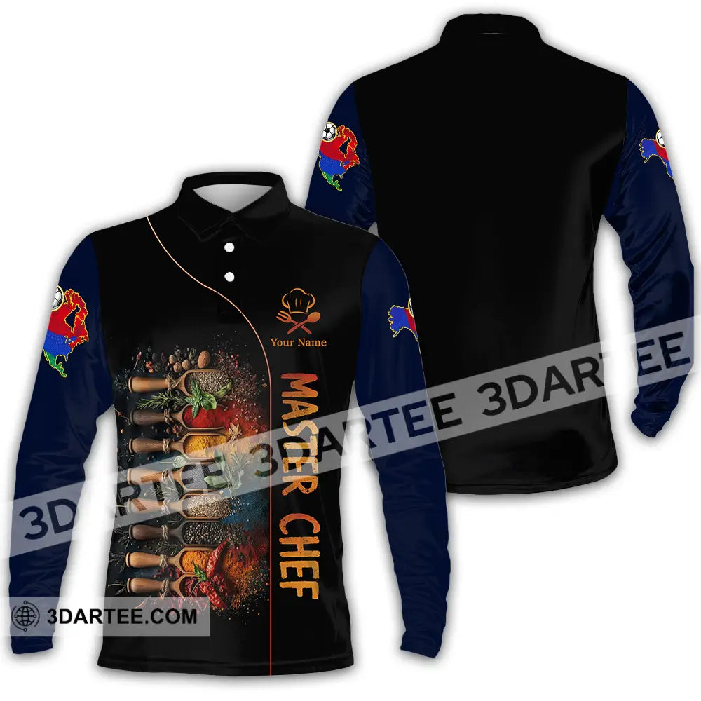 Unisex Shirt - Custom Master Chef 3D Shirt Long Sleeve Polo / S T-shirt