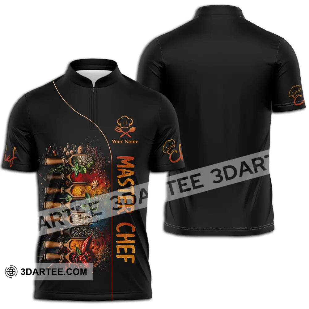 Unisex Shirt - Custom Master Chef 3D Shirt Zipper Polo Shirt / S T-shirt