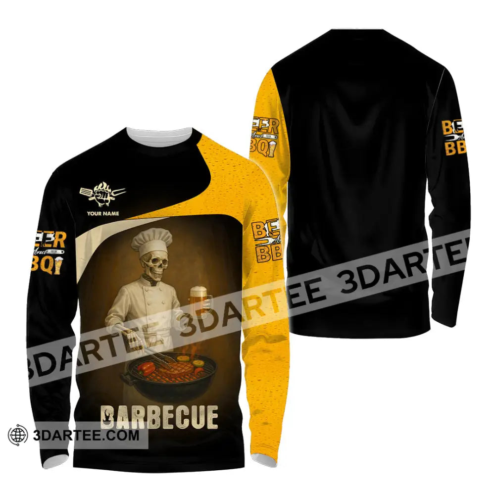 Unisex Shirt - Custom Master Chef Barbecue Shirt Long Sleeve Shirt / S T-shirt