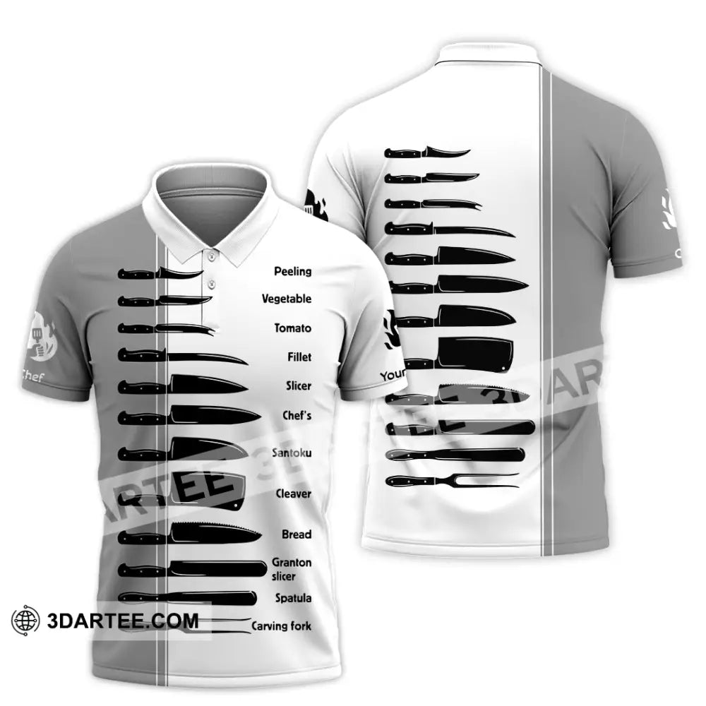 Unisex Shirt - Custom Master Chef Knife Collection Shirt Polo Shirt / S T-shirt