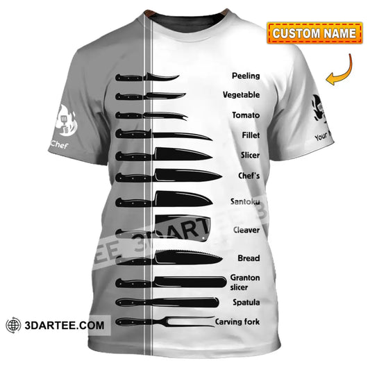 Unisex Shirt - Custom Master Chef Knife Collection Shirt T-shirt