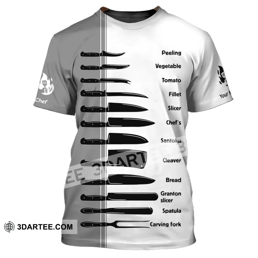 Unisex Shirt - Custom Master Chef Knife Collection Shirt T-Shirt / S T-shirt