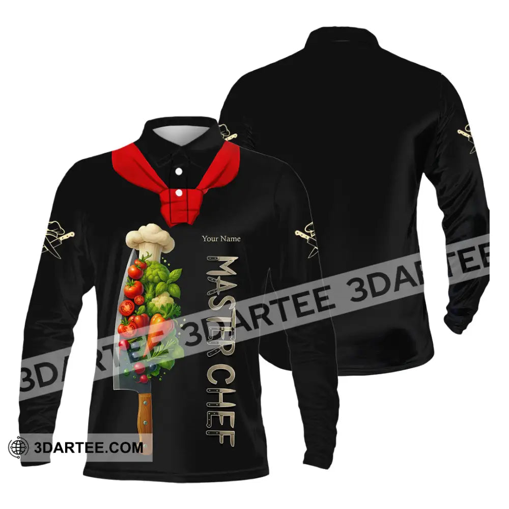 Unisex Shirt - Custom Master Chef Shirt Long Sleeve Polo / S T-shirt